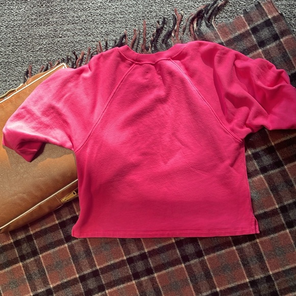 Ética Organic Cotton Cropped Sweatshirt Pink Sustainable Ethical Fashion S - Picture 8 of 8